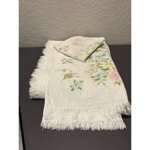 VTG Springmaid "Another Spring" Floral Towel Set 3 Piece Wash, Hand, Bath Towel